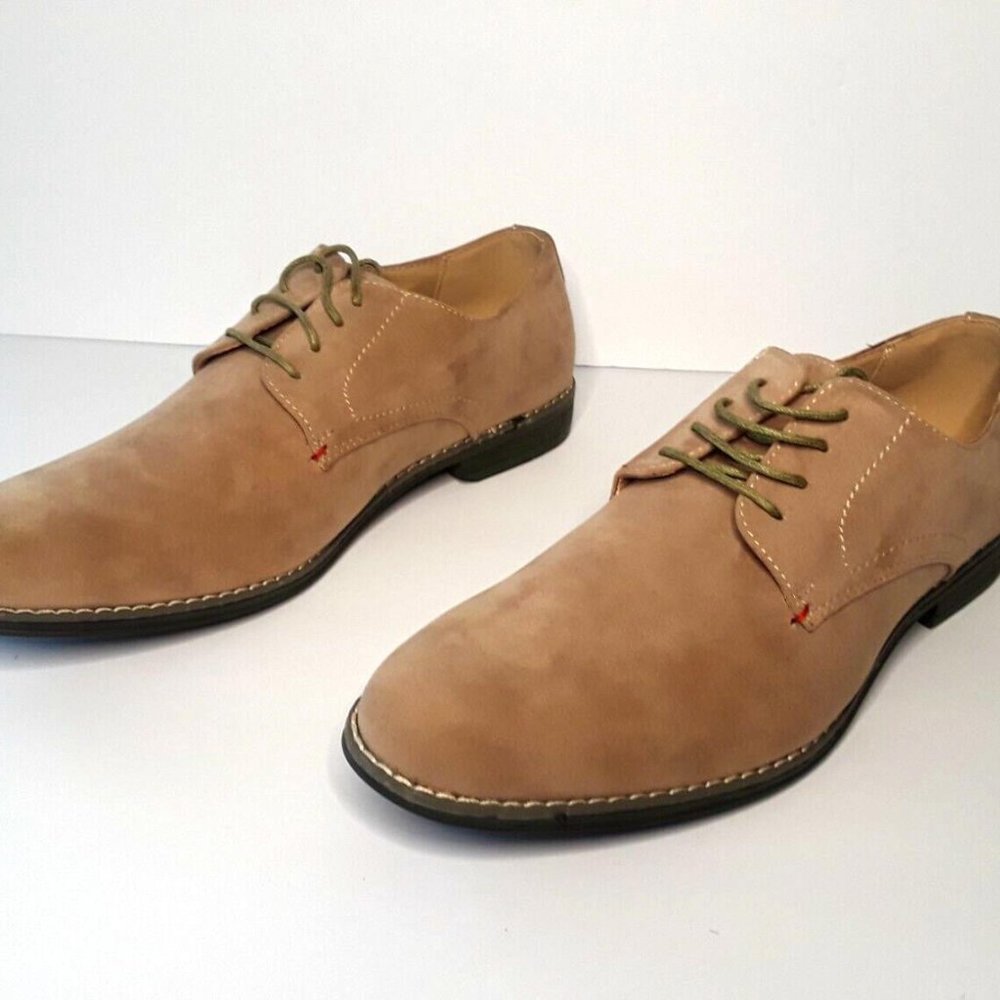Arider Men Flat Dress Formal Shoes Lace Up Oxfords Casual Beige Suede Size 10